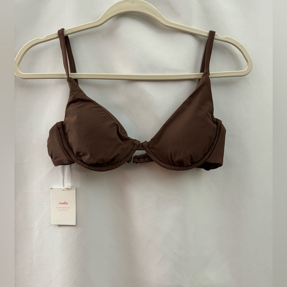 Andie Swim The Sicily Bikini Top Espresso M - Picture 1 of 5